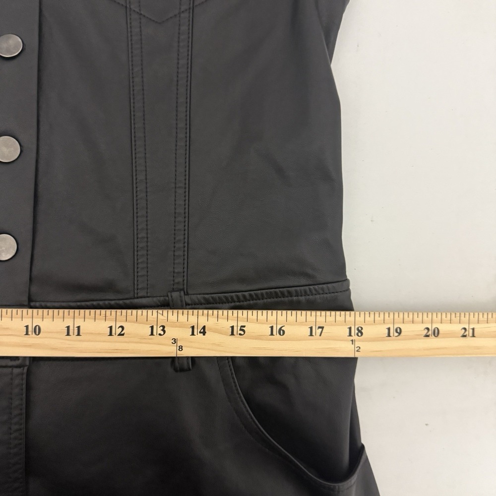 Free People Sleeveless Vegan Leather Midi Dress Medium Moto Edgy Grunge Glam - Picture 10 of 11
